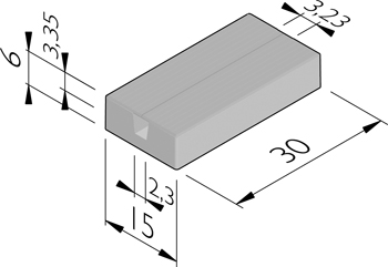 EV-Kabelgoottegel plus (15x30x6 cm)