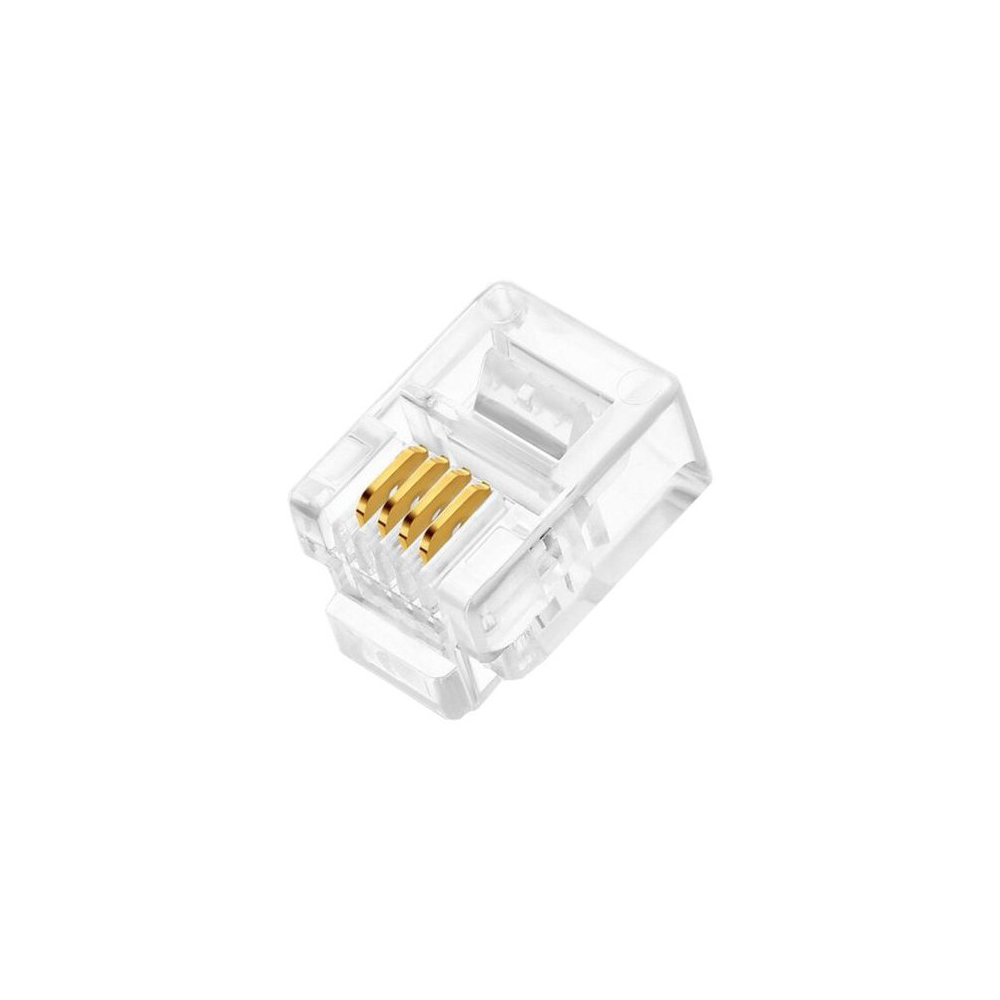 RJ10 modulaire connectors, 4P4C, per 100 stuks