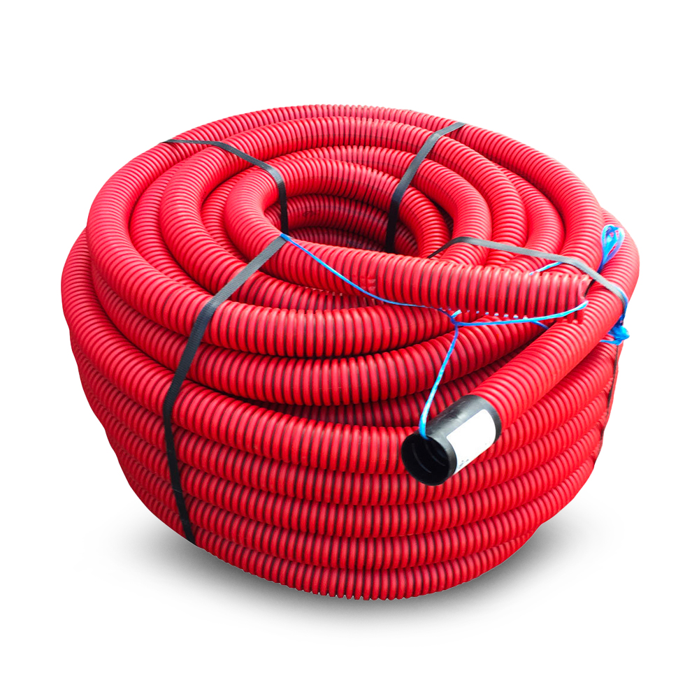 Mantelbuis 160mm rood 25m per stuk