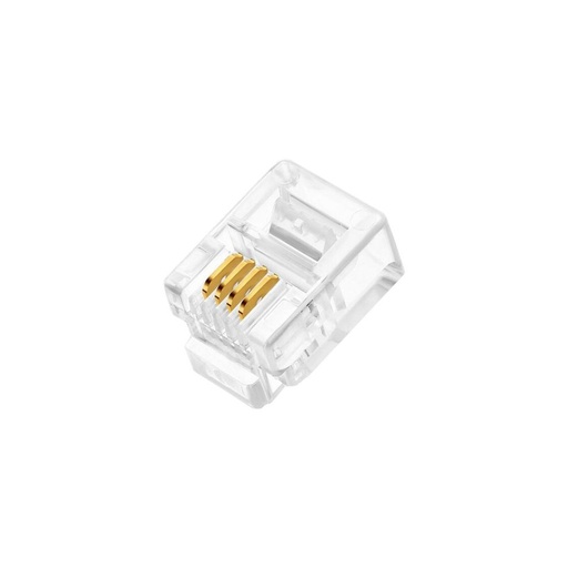 [MFQ-023-0105312] RJ10 modulaire connectors, 4P4C, per 100 stuks