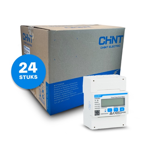 [MFQ-023-0105445] Chint kilowattuurmeter 3-fase, 3-polig+nul 80A doos (24 stuks) (DTSU666-230V/400V-5/80A)